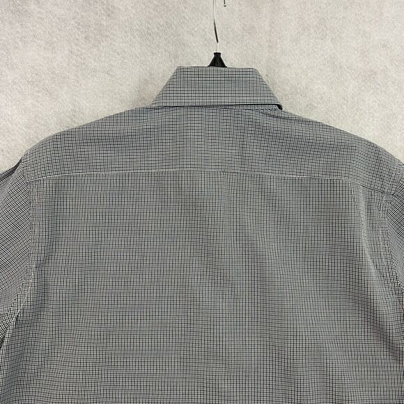 Bristol & Bull Shirt Mens Size Medium 15- 15 1/2 32/33 Blue Check Button Up - Picture 10 of 14